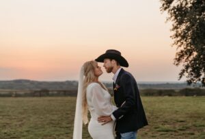 A bride and groom planning a micro wedding at Diamond A Ranch