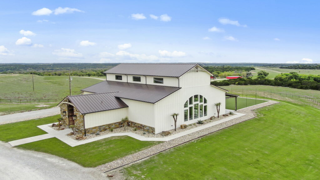 Outside shot of Diamond A Ranch, one of the best wedding venues in Texas with lodging onsite.