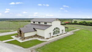 Outside shot of Diamond A Ranch, one of the best wedding venues in Texas with lodging onsite.