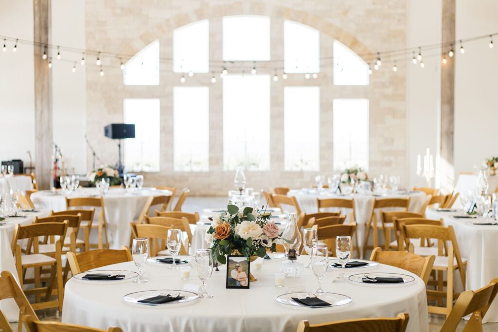 Reception design at Diamond A Ranch wedding.
