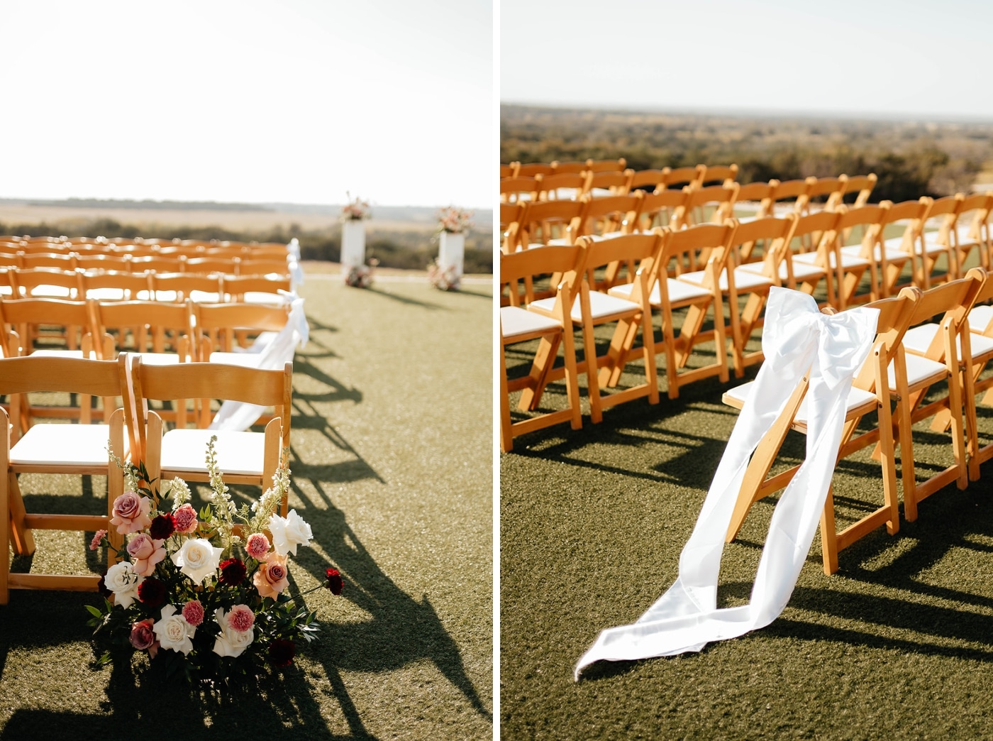 Details of a flower arrangement with pastel pink blooms