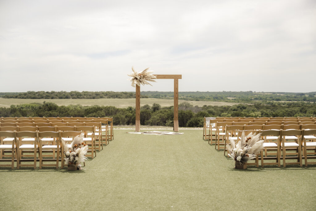 Outdoor ceremony in North Texas Hill Country